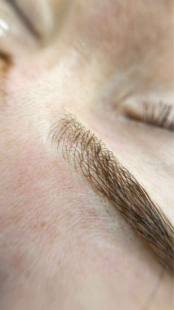 Microblading behandeling bij Ilknur Altintas – resultaat van natuurlijke wenkbrauwhaartjes met de hairstroke techniek.